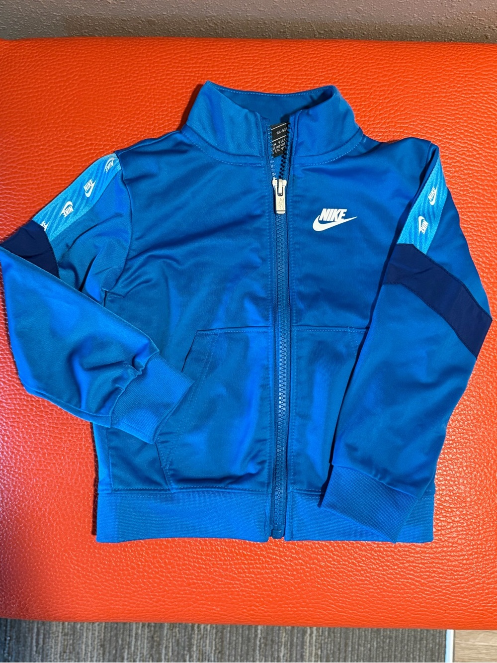 Nike Bright Blue Zip-Up Jacket with White Logo